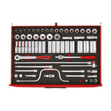 Teng Tools 1/2" Socket Set 12 pt FOAM4X4 63 Pieces