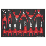 Teng Tools Plier Set Vinyl Grip Q FOAM4X4 14 Pieces
