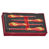 Teng Tools Insulated Screwdriver Set Flat FOAM1 4 Pieces