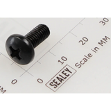 Sealey Machine screw pan head phillips m5x12mm black MSP512.SB