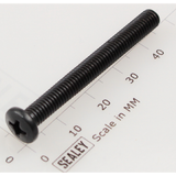 Sealey Machine screw pan head phillips m5x45mm black MSP545.SB