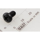 Sealey Machine screw pan head phillips m5x8mm black MSP58.SB