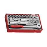 Teng Tools 1/2" Socket Set 12 pt TT1 17 Pieces