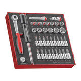 Teng Tools 3/8" Socket Set 6 pt FOAM2 36 Pieces