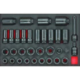 Teng Tools 3/4" Impact Socket Set DIN FOAM4X4 33 Pieces