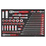 Teng Tools Spanner & Socket Set FOAM3 57 Pieces