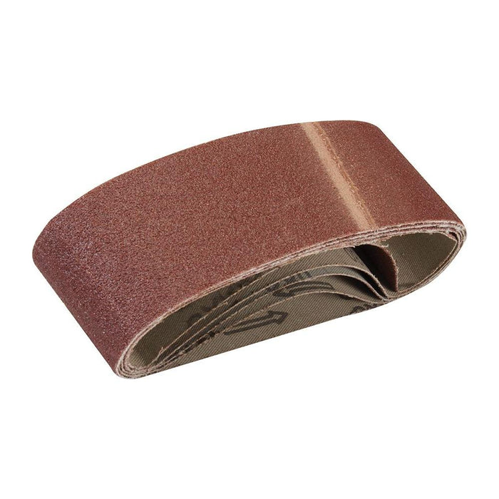 Silverline Sanding Belts 60 x 400mm 5pk 80 Grit Silverline - Town Tools 