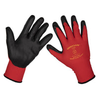 Sealey Flexi Grip Nitrile Palm Gloves (X-Large) Pack of 6 Pairs TSP125XL/6