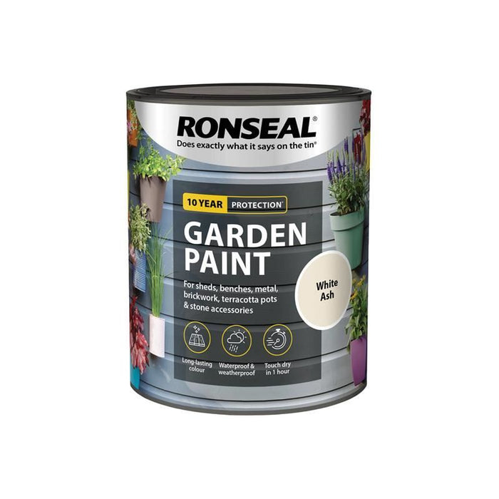 Ronseal Garden Paint White Ash 750ml Ronseal - Town Tools