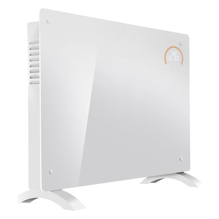 Baridi 2000W Electric Glass Panel Heater with 24/7 Timer, Remote Control & Wi-Fi - White Baridi - Town Tools