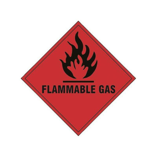 Scan Flammable Gas - Self Adhesive Vinyl Sign 100 x 100mm Scan - Town Tools