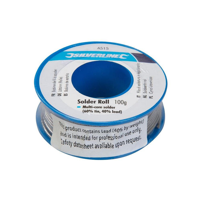 Silverline Solder Roll 100g Silverline - Town Tools 