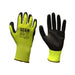 Scan Hi-Vis Yellow Foam Latex Coated Gloves - M (Size 8) Scan - Town Tools