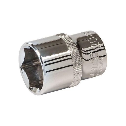 Silverline Socket 1/2" Drive 6pt Metric 20mm Silverline - Town Tools 