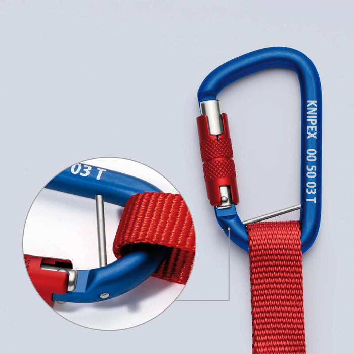 Draper KNIPEX 00 50 12 T BK Lanyard with Fixated Carabiner, 900mm