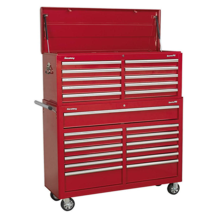 Sealey Tool Chest Combination 23 Drawer with Ball-Bearing Slides Red Sealey - Town Tools 