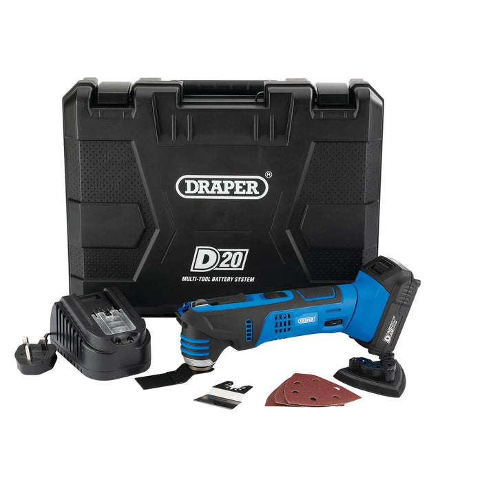 D20 20V Oscillating Multi-Tool, 1 x 2.0Ah Battery, 1 x Charger - D20OMT3DEGSET