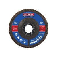 Faithfull Zirconia Abrasive Jumbo Flap Disc ZA80 115mm