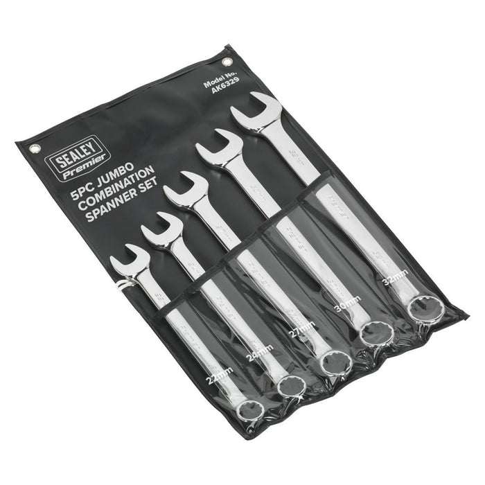 Sealey Combination Spanner Set 5pc Jumbo Metric AK6329 Sealey - Town Tools 