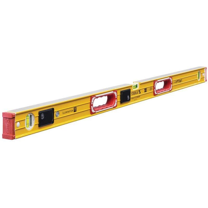 Stabila 196-2 LED Illuminated Spirit Level 3 Vial 17393 122cm Stabila - Town Tools