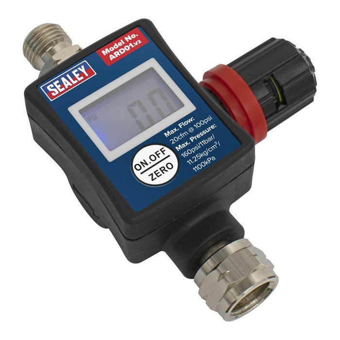 Sealey On-Gun Digital Pressure Regulator/Gauge ARD01 Sealey - Town Tools 