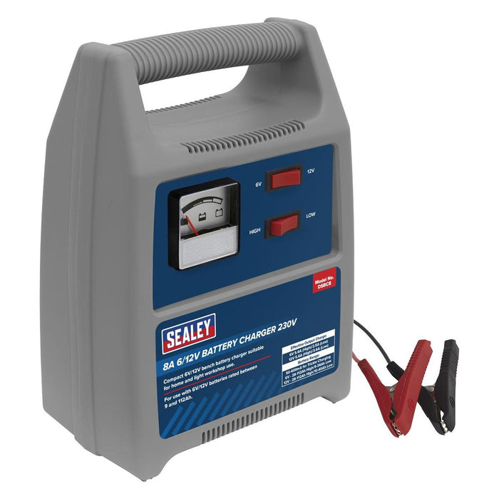 Sealey Battery Charger 8A 6/12V 230V DSBC8 Sealey - Town Tools 