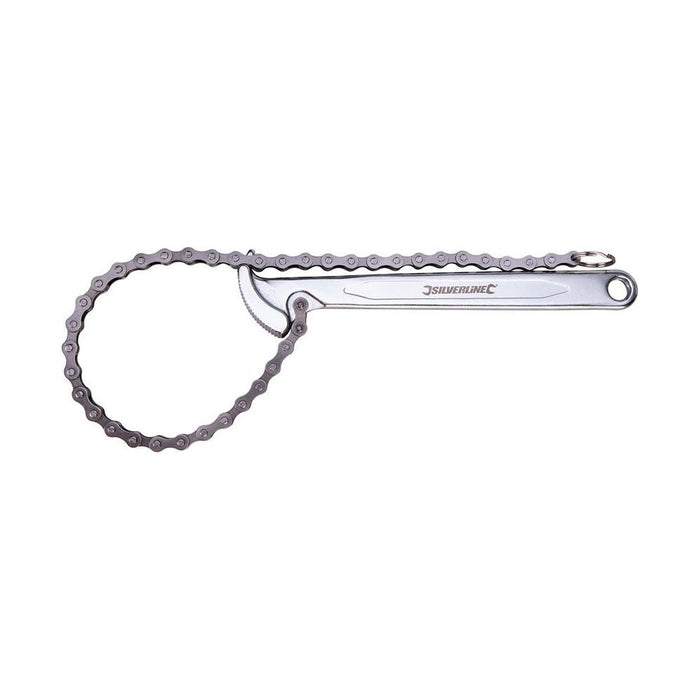 Silverline Oil Filter Chain Wrench 150mm Silverline - Town Tools 