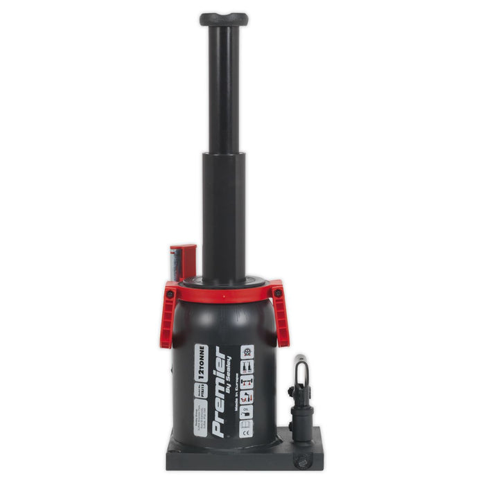 Sealey Premier Telescopic Bottle Jack 12 Tonne PTBJ12 Sealey - Town Tools 