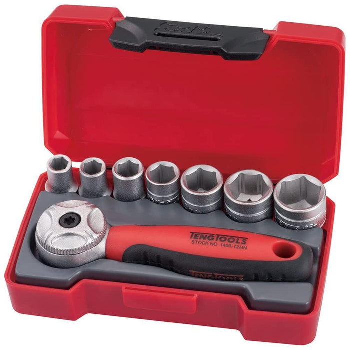 Teng Tools 1/4" Socket Set 6 pt 8 Pieces Teng Tools - Town Tools 