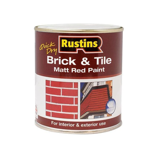 Rustins Quick Dry Brick & Tile Paint Matt Red 250ml Rustins - Town Tools