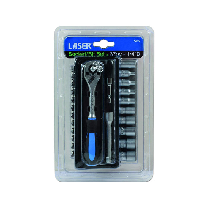 Laser Socket & Bit Set 1/4"D 37pc 7310 Laser - Town Tools 