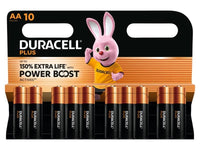 Duracell AA Cell Plus with Power Boost Batteries (Pack 10)