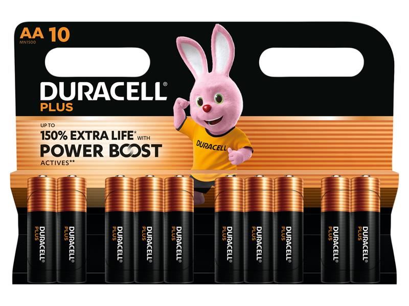 Duracell AA Cell Plus with Power Boost Batteries (Pack 10) Duracell - Town Tools