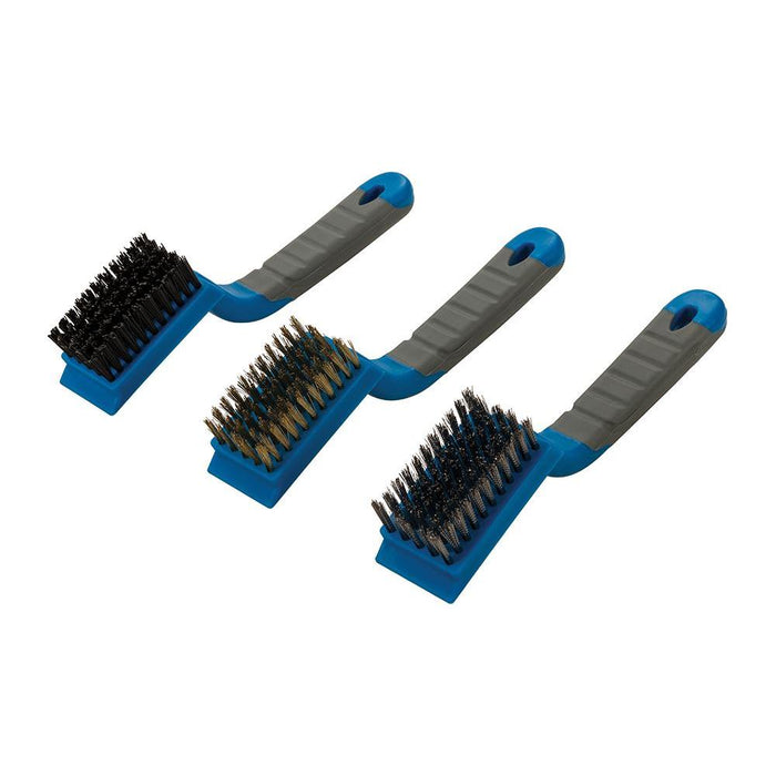 Silverline Medium Wire Brush Set 3pce 5 Row Silverline - Town Tools 