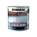 Ronseal Diamond Hard Floor Paint Satin Black 2.5 litre Ronseal - Town Tools