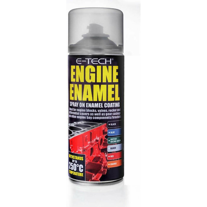 E-Tech Orange Engine Enamel Spray On 400ml Heat Resistant High Temp Paint E-Tech - Town Tools 