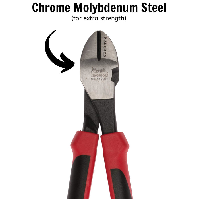 Teng Tools Heavy Duty Side Cutting Plier TPR Grip 200mm Teng Tools - Town Tools 