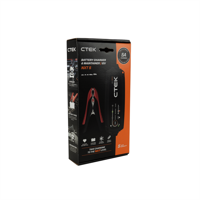 CTEK NXT 5 UK+G Smart Battery Charger for 12V Lead Acid & Lithium-ion