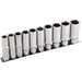 Draper Deep Socket Set on Metal Rail, 3/8" Sq. Dr. (10 Piece) Draper - Town Tools