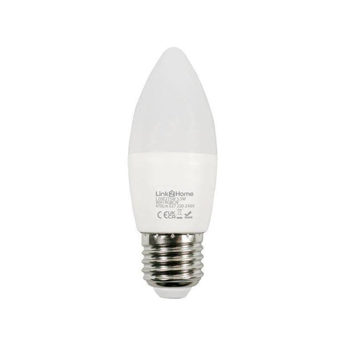 Link2Home Wi-Fi LED ES (E27) Opal Candle Dimmable Bulb, White + RGB 470 lm 5.5W Link2Home - Town Tools