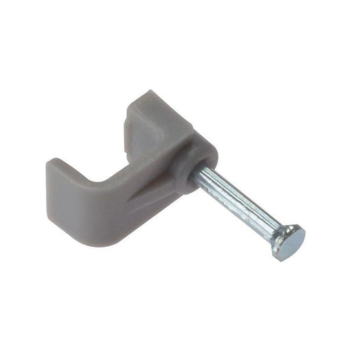 Forgefix Cable Clip Flat Grey 4.00mm Box 100 ForgeFix - Town Tools