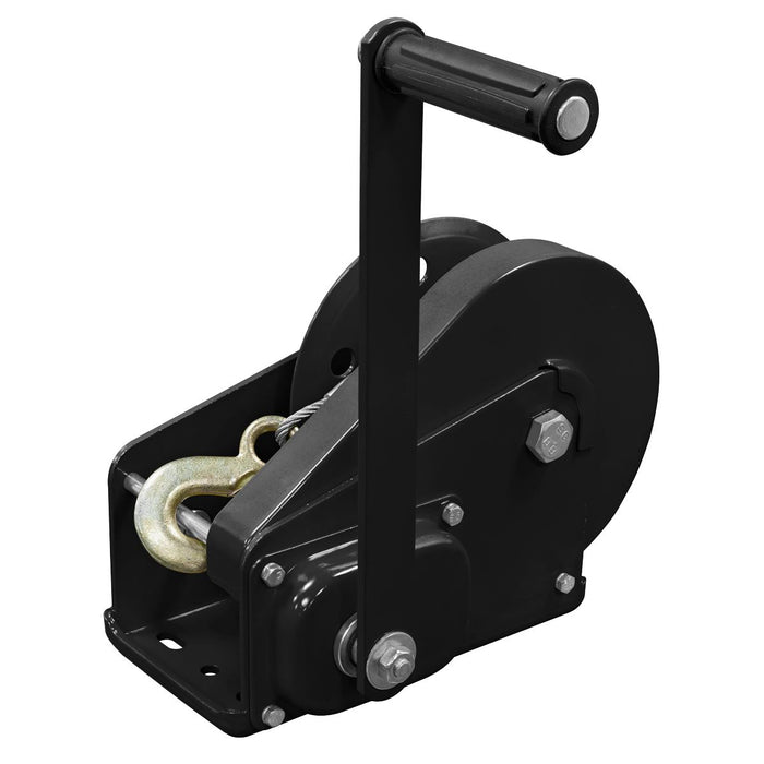 Sealey Geared Hand Winch with Brake & Cable 1130kg Capacity GWC2500B Sealey - Town Tools 
