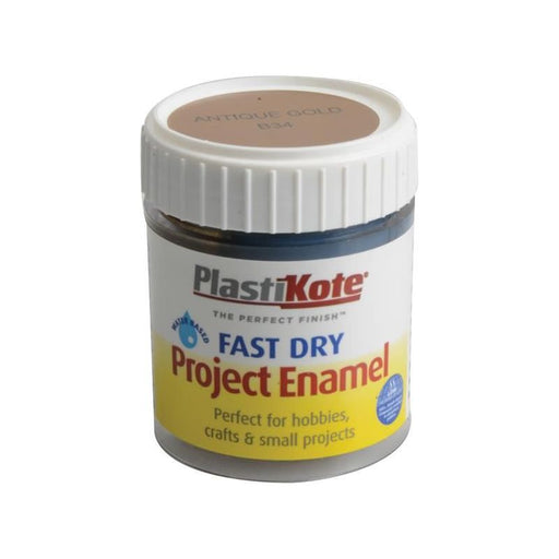 Plastikote Fast Dry Enamel Paint B34 Bottle Antique Gold 59ml PlastiKote - Town Tools