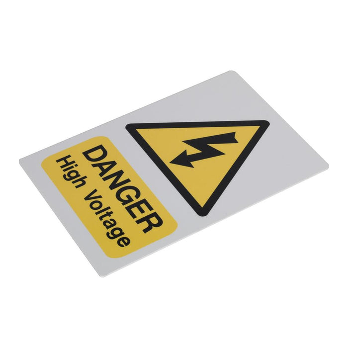 Sealey High Voltage Warning Sign 200 x 300mm HVSA4 Sealey - Town Tools 