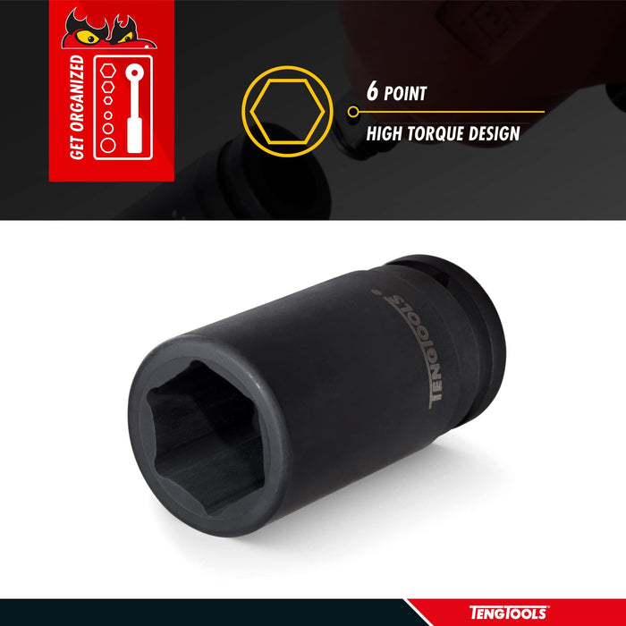 Teng Tools 3/4" Deep Impact Socket DIN Metric 50mm Teng Tools - Town Tools 