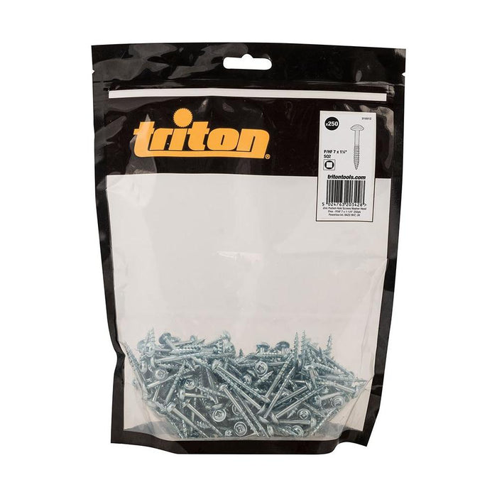 Triton Zinc Pocket-Hole Screws Washer Head Fine P/HF 7 x 1-1/4" 250pk Triton - Town Tools 