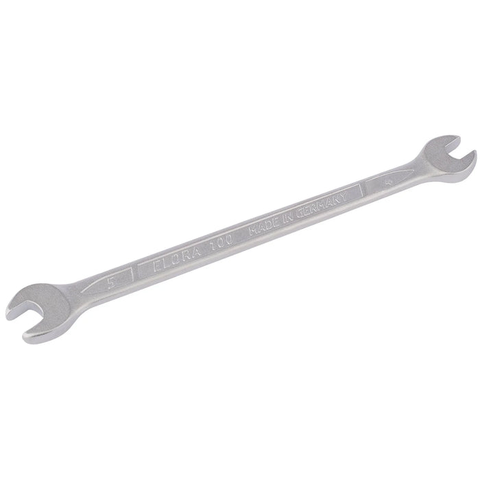 Elora Long Metric Double Open End Spanner, 4 x 5mm - 100-4x5