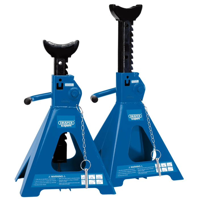 Draper Expert pair of Pneumatic Rise Ratcheting Axle stands 3-5