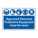 Scan Approved PPE Must Be Worn - PVC Sign 600 x 400mm Scan - Town Tools
