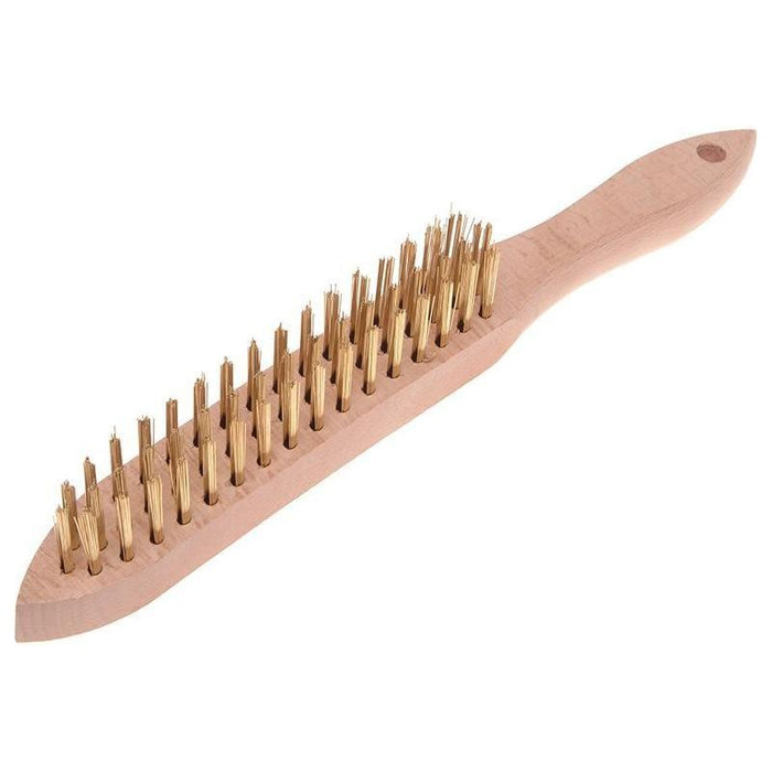 Faithfull 680/B3 Brass Wire Scratch Brush - 3 Row Faithfull - Town Tools
